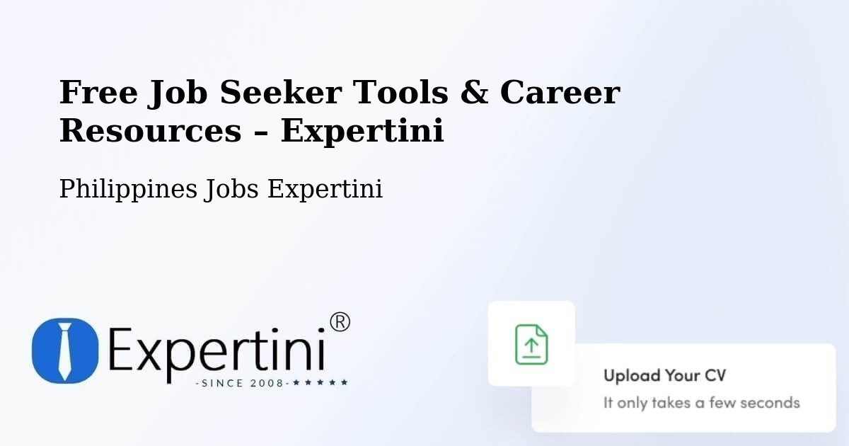 Free Job Seeker Tools & Career Resources – Pasacao - Pasacao, Philippines Jobs Expertini