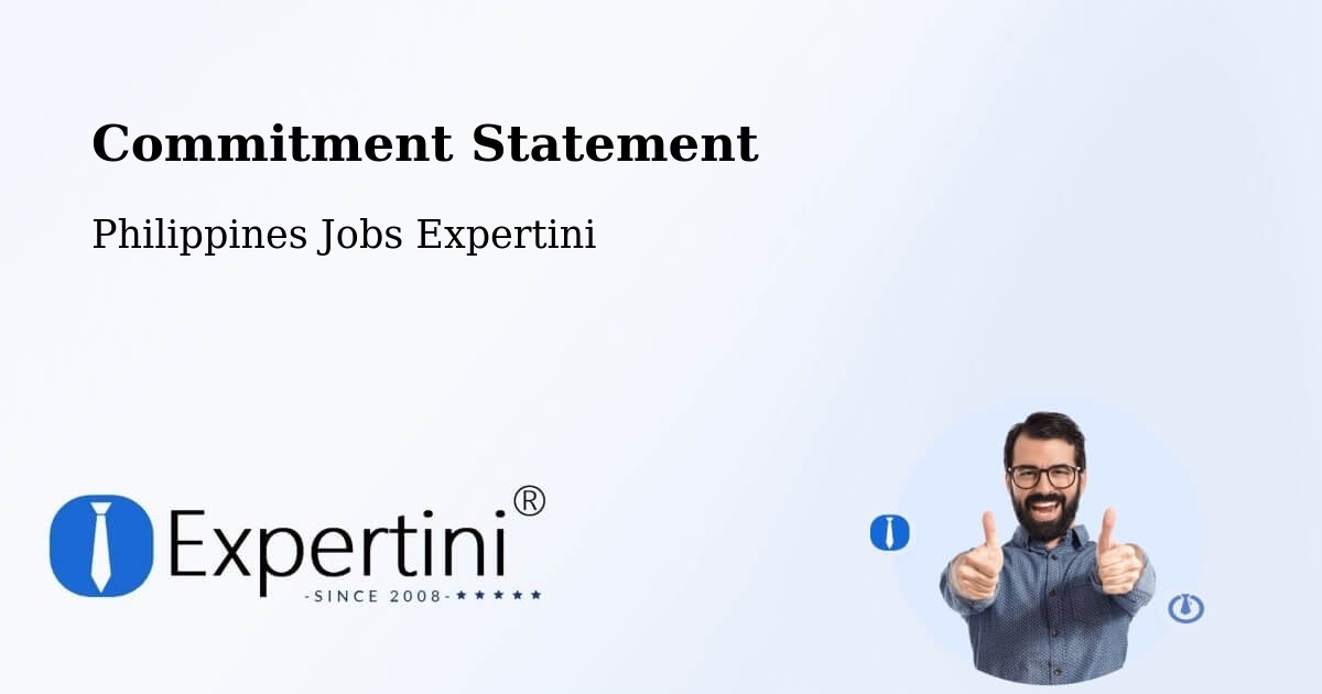 Corporate Commitment – Pasacao - Philippines Jobs Expertini