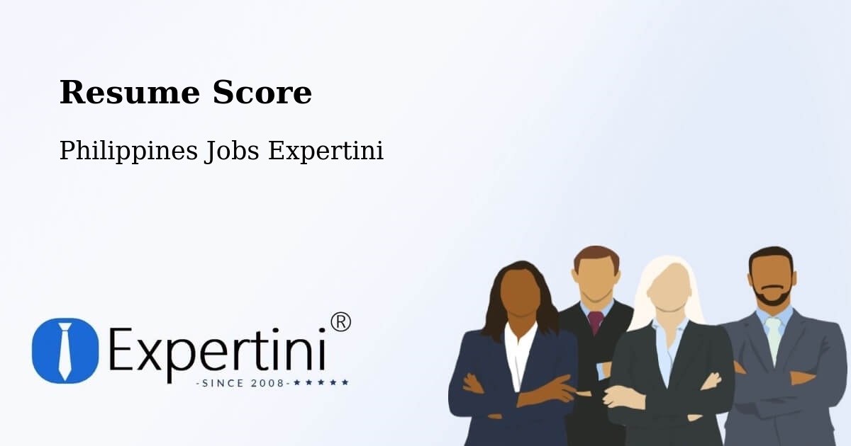 Resume Score & Job Description Match Tool – Pasacao - Philippines Jobs Expertini